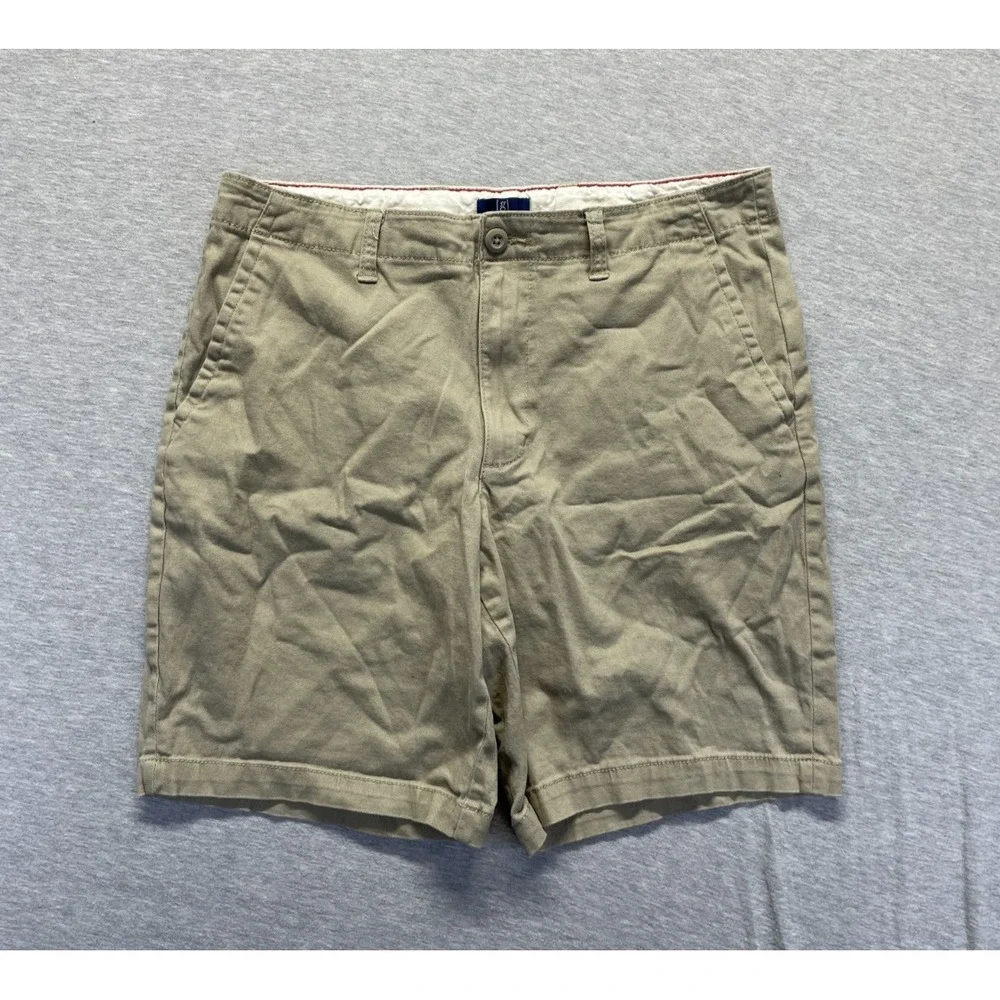 George Chino Shorts Mens 32 Beige Slash Pockets Casual Everyday Workwear Outdoor